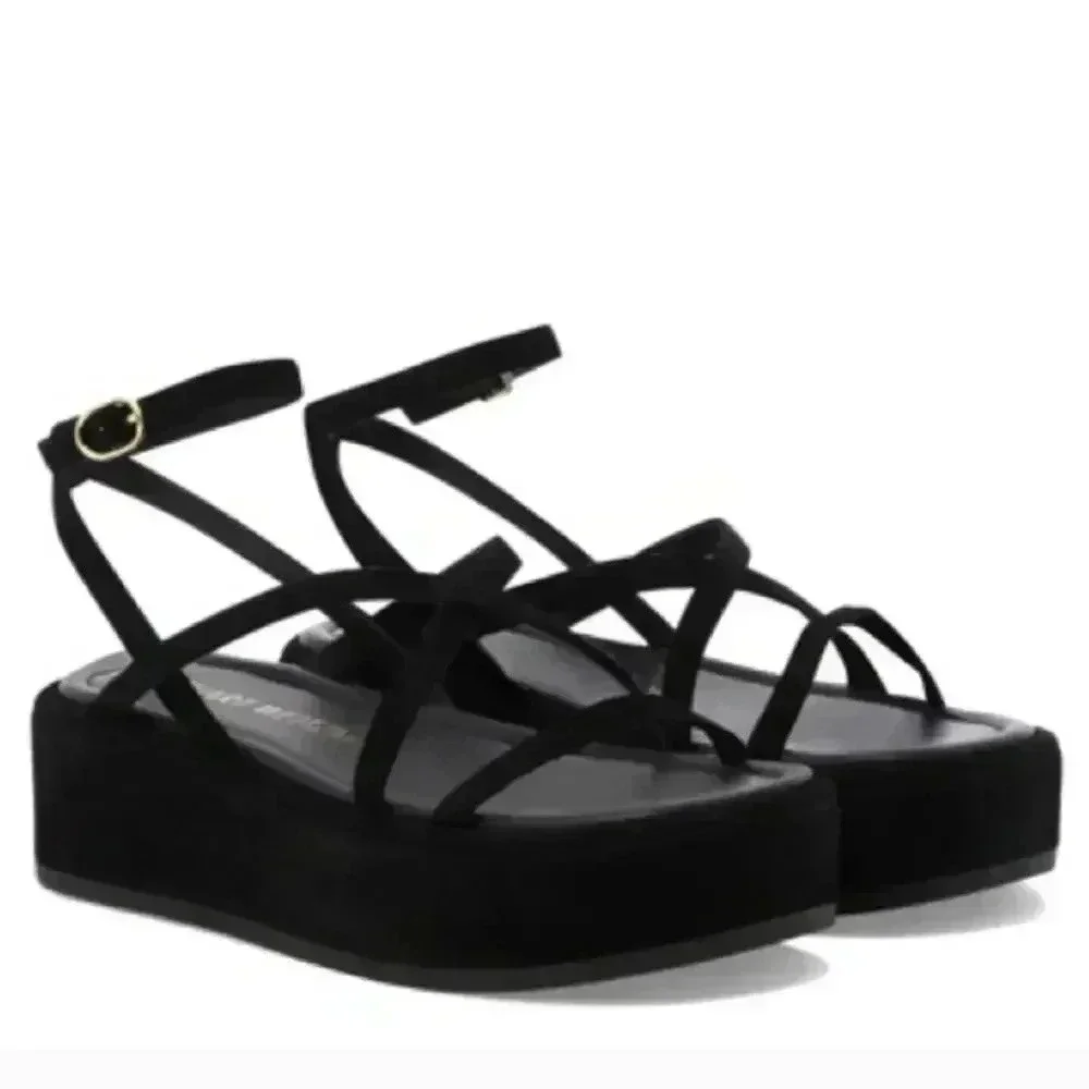 Stuart Weitzman Sweden Black Plataform Size 5B